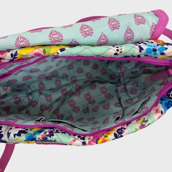 Vera Bradley Colorful Wildflower Paisley Carson Fold-Over Crossbody Bag - Picture 9 of 13